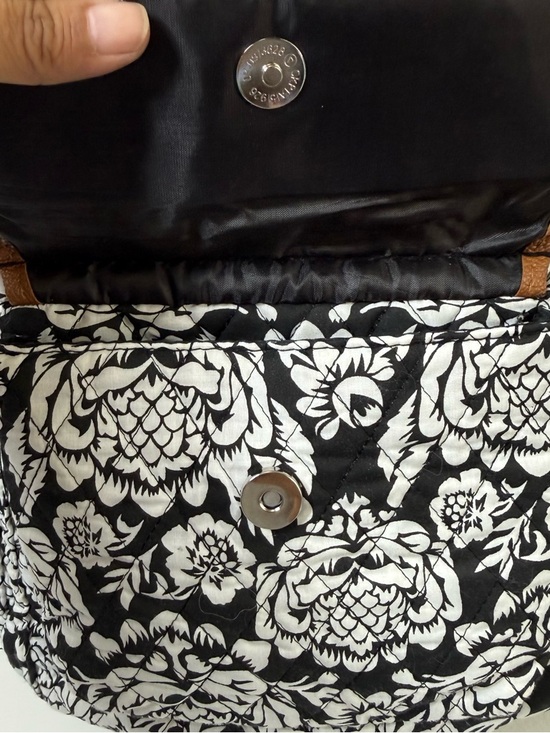 Stone Mountain Quilted Floral Damask Backpack Black White Cottagecore Rucksack main image 8